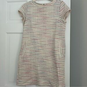 LOFT Tweed rainbow striped dress XSP
